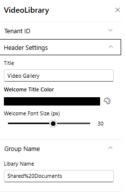 SharePoint Video Gallery Search Webpart configuration